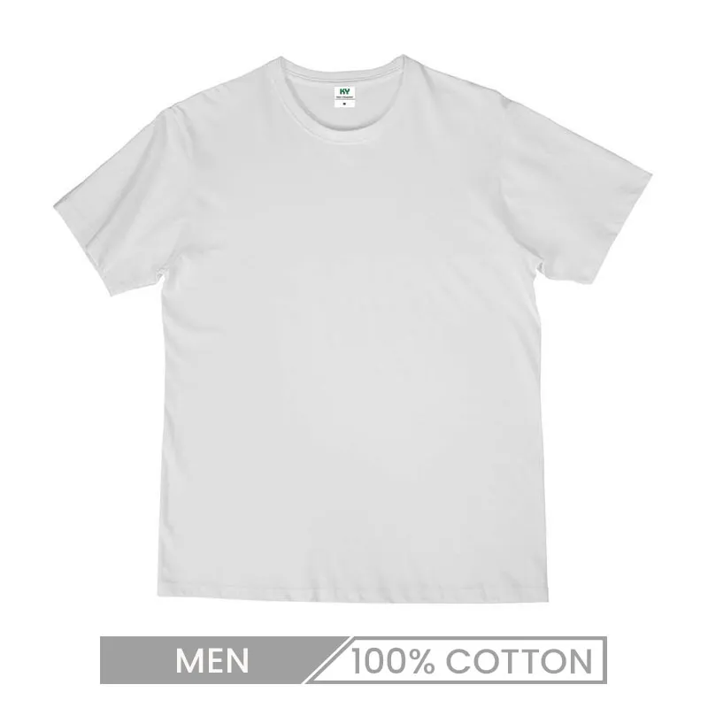 Men Basic 150gsm 100% Cotton Solid Color Crew Neck Short Sleeve T-Shirt