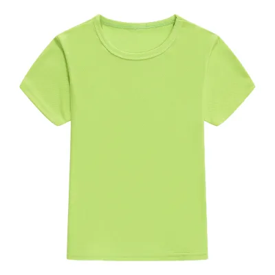 Kids Summer Camp Short Sleeve Crew Neck Quick-Drying T-Shirt