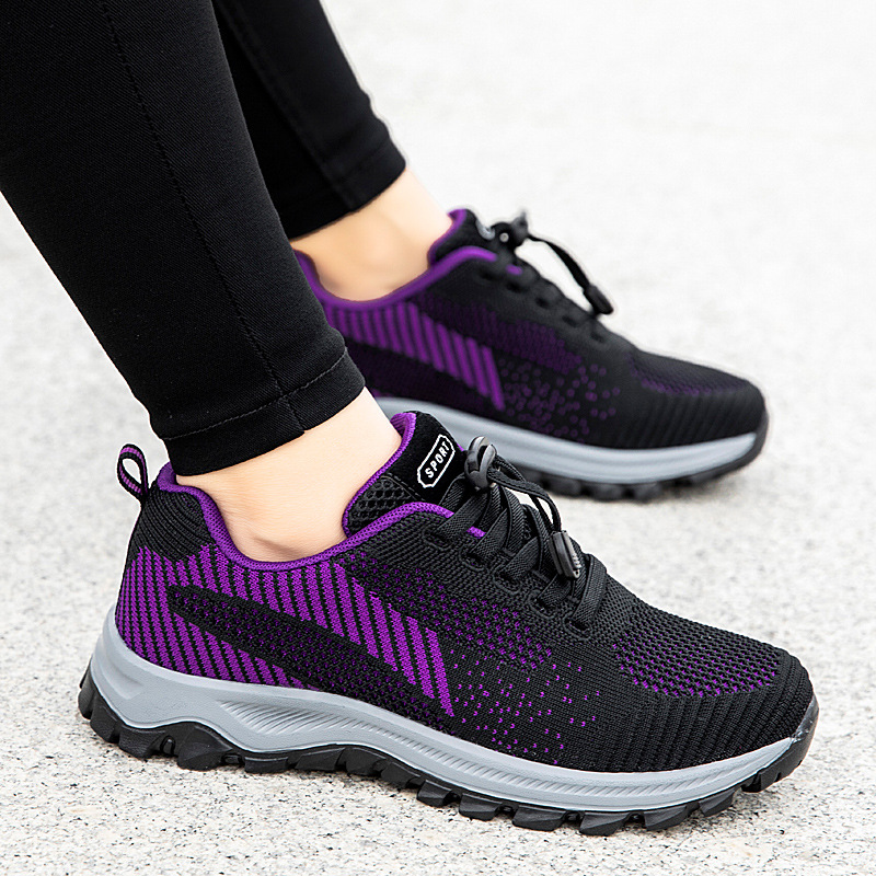 スニーカー NEGATIVETHREE Chubby Board Sneakers DUSTY PURPLE Wholesale Women Casual Light Plus Size Breathable Walking