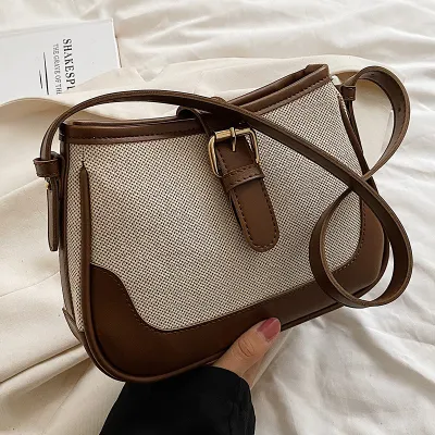 Women Fashion Square PU Underarm Shoulder Bag Street Trend