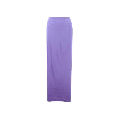 Women's Solid Color Slim Irregular Hem Skirt