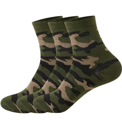 Men Camouflage Printed Socks 10 Pairs-Bag Polyester Cotton