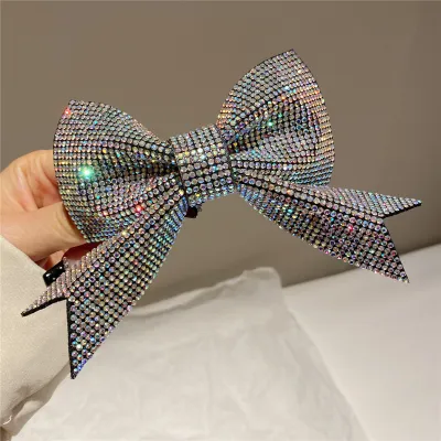 Women's Fashion Super Flash Bow Rhinestone Hair Clip
