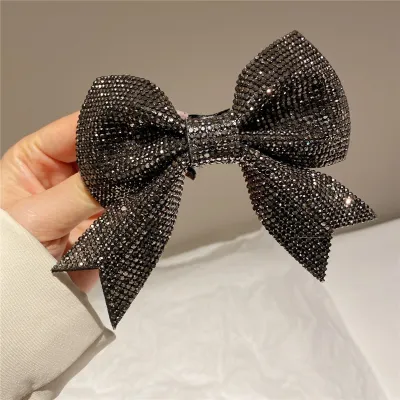Women's Fashion Super Flash Bow Rhinestone Hair Clip