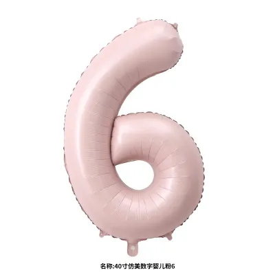 40 Inch Pink Blue Digital Balloon Children'S Birthday Party Decoration Aluminum Film Balloon