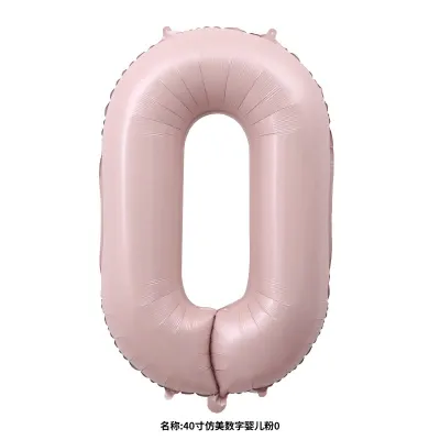 40 Inch Pink Blue Digital Balloon Children'S Birthday Party Decoration Aluminum Film Balloon