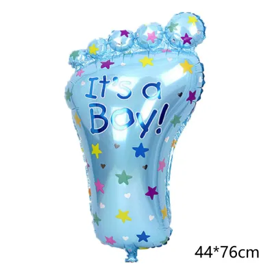 Large Boys And Girls Foot Aluminum Film Balloon Children'S Birthday Sex Reveal Party Decoration