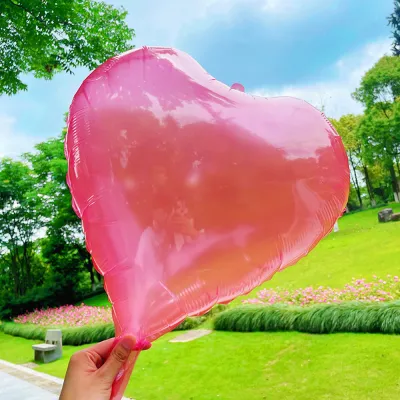 18 Inch Transparent Crystal Jelly Color Heart-Shaped Five-Pointed Star Balloon Holiday Party Layout