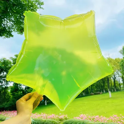 18 Inch Transparent Crystal Jelly Color Heart-Shaped Five-Pointed Star Balloon Holiday Party Layout