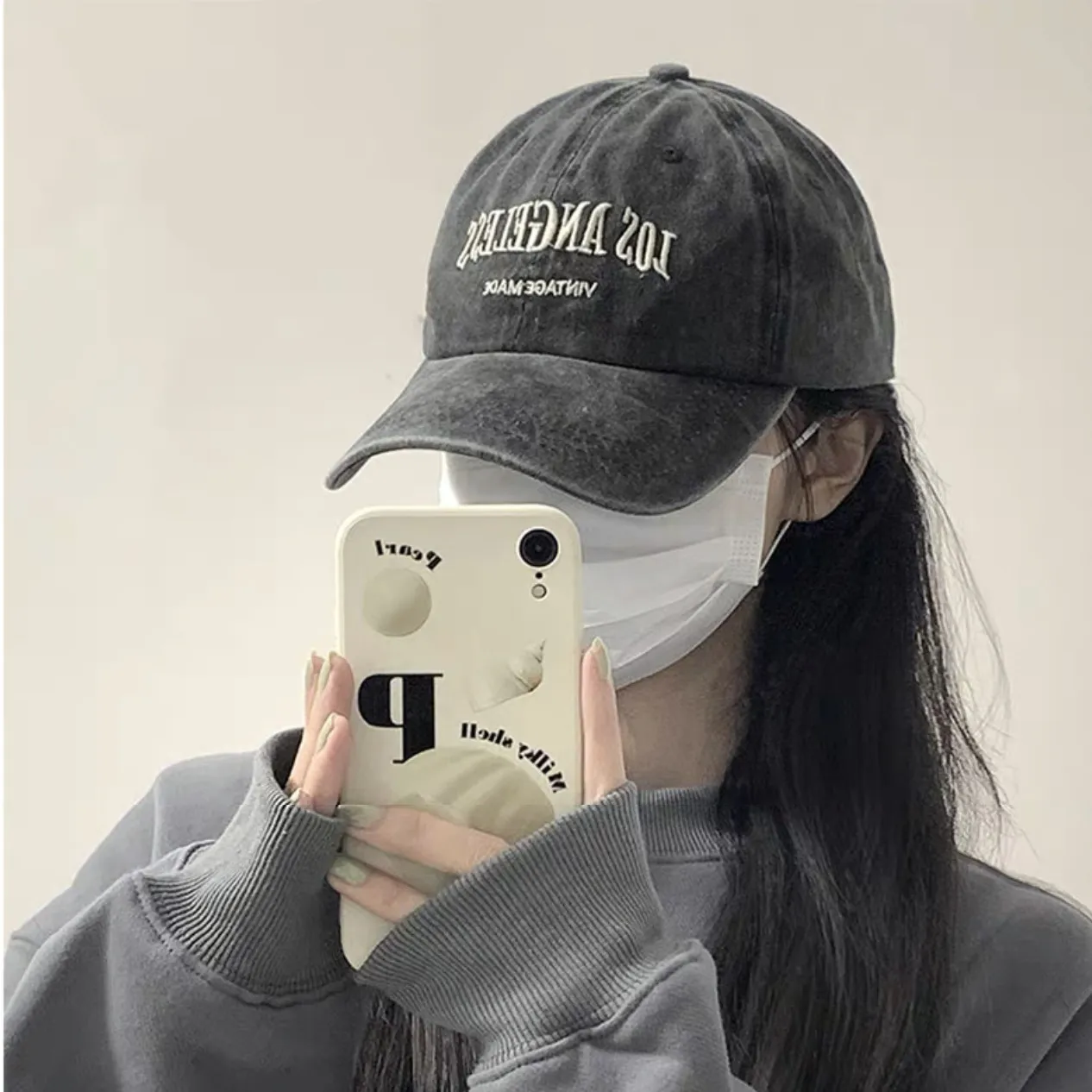 Women Fashion Casual Letter Embroidered Cotton Cap