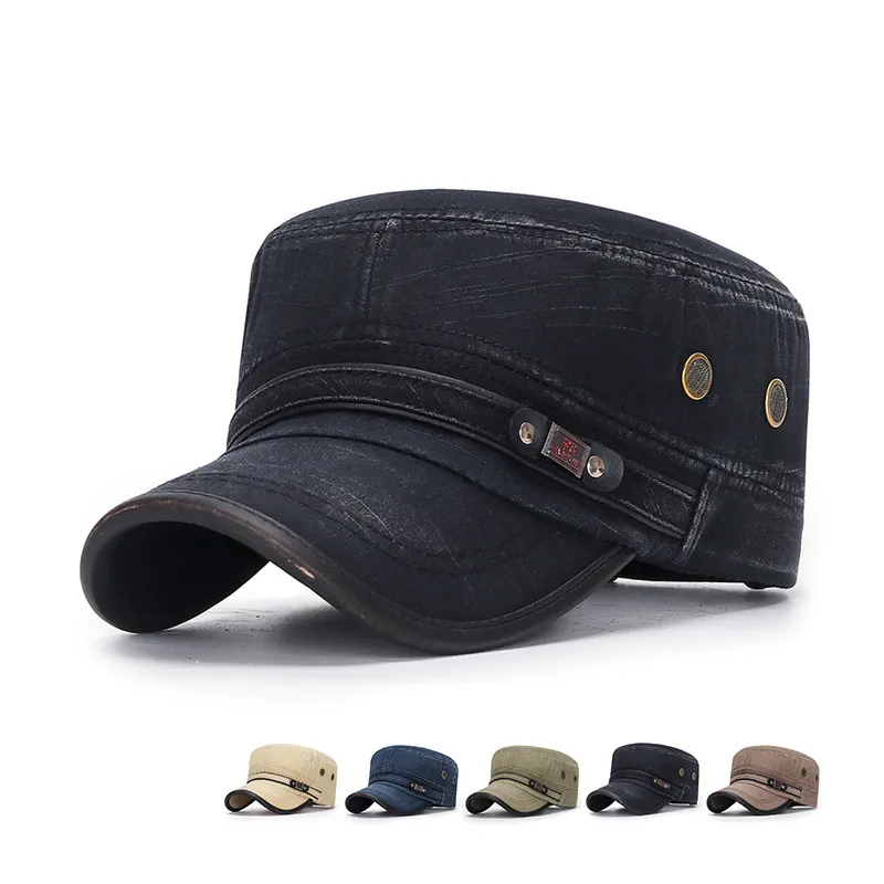 Neutral Simple Washable Old Flat Cap