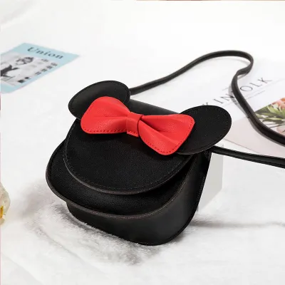 Kids Girls Casual Cute Cartoon Kitten Bow Mini Crossbody Bag