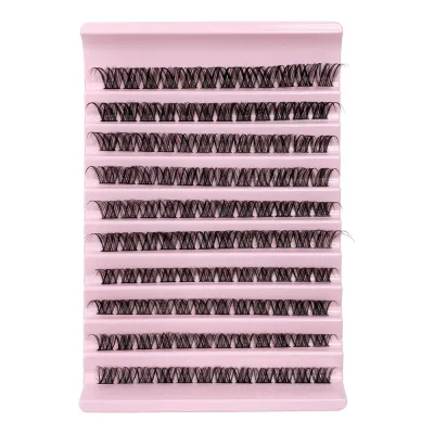Women 10-Row Large-Capacity Dense Crossover Single-Cluster Segmented False Eyelashes