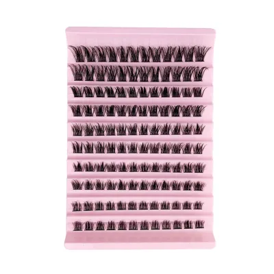 Women 10-Row Large-Capacity Dense Crossover Single-Cluster Segmented False Eyelashes