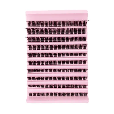 Women 10-Row Large-Capacity Dense Crossover Single-Cluster Segmented False Eyelashes