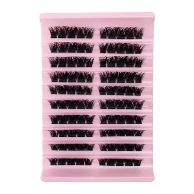 Women 10-Row Large-Capacity Dense Crossover Single-Cluster Segmented False Eyelashes