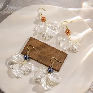 Fashion Vintage Shell Geometric Flower Drop Earrings