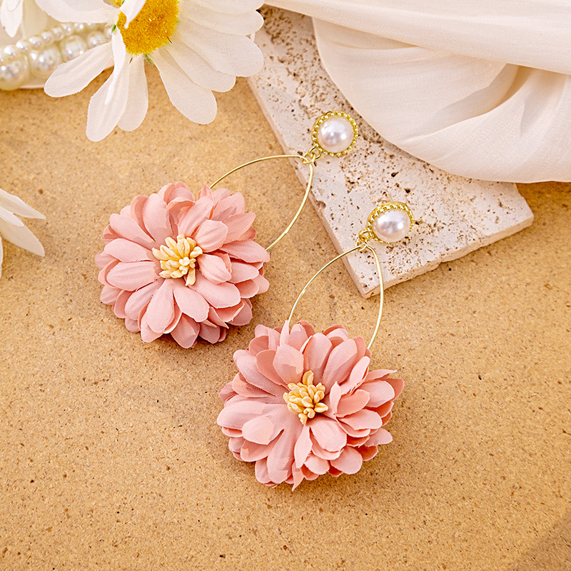Artificial flower earrings hotsell