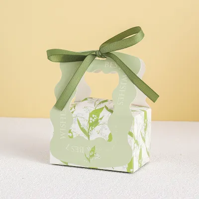 Simple Creative Wedding Candy Packaging Flower Shape Paper Gift Bags Shopping