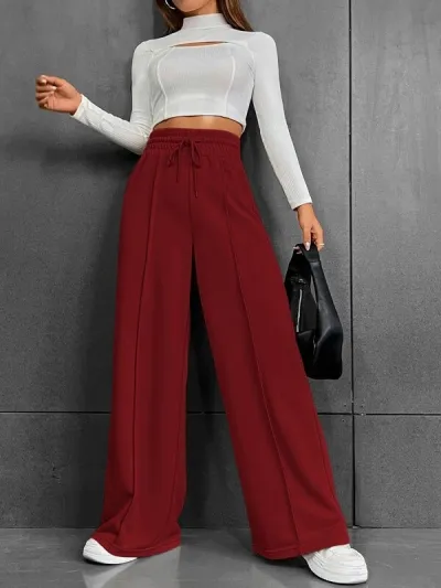 Sports Casual Women Straight Loose Sweatpants Wide Leg Pants