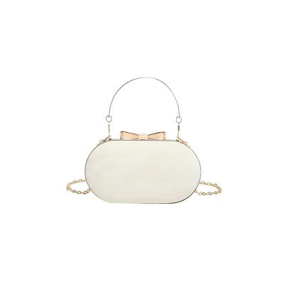 Women Fashionable Small Oval Round Summer Distinctive Chain Evening Dinner Bag