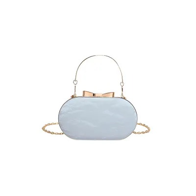 Women Fashionable Small Oval Round Summer Distinctive Chain Evening Dinner Bag