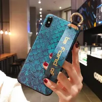 Blue Fish Scale-Soft Shell With Wrist Strap