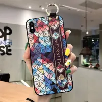 Neon Check-Soft Case Wrist Strap