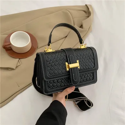 Vintage Solid Color Small Square PU Shoulder Bag Soft Urban Simplicity
