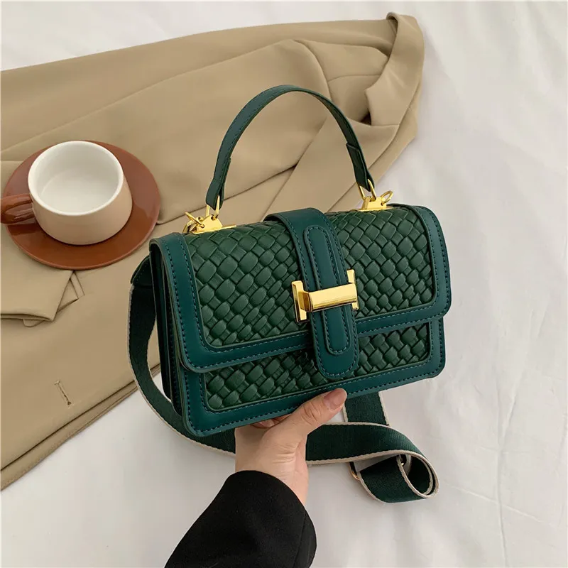 Vintage Solid Color Small Square PU Shoulder Bag Soft Urban Simplicity