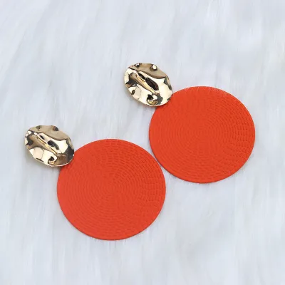 Summer Bohemian Geometric Solid Color Exaggerated Earrings