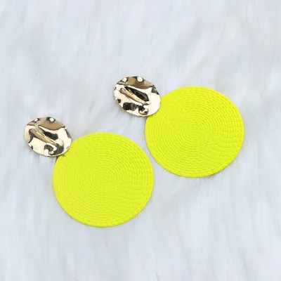 Summer Bohemian Geometric Solid Color Exaggerated Earrings