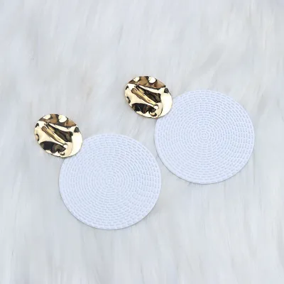 Summer Bohemian Geometric Solid Color Exaggerated Earrings