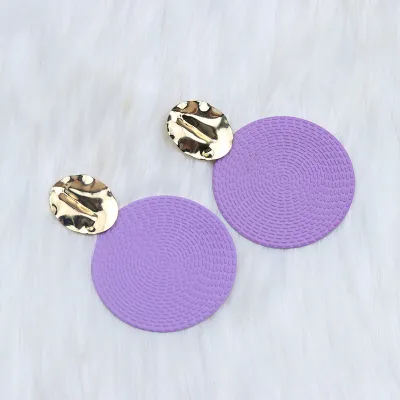 Summer Bohemian Geometric Solid Color Exaggerated Earrings