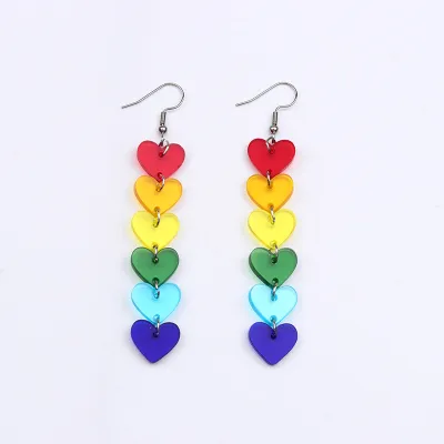Fashion Fantasy Transparent Acrylic Heart Earrings