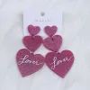 Three Heart Rose White Letter