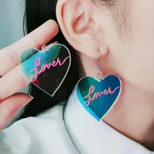 Fashion Fantasy Transparent Acrylic Heart Earrings