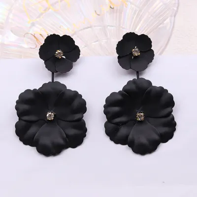 Fashion Solid Color Geometric Acrylic Earrings Sweet Cool Style