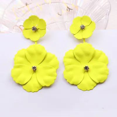 Fashion Solid Color Geometric Acrylic Earrings Sweet Cool Style
