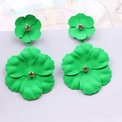 Fashion Solid Color Geometric Acrylic Earrings Sweet Cool Style