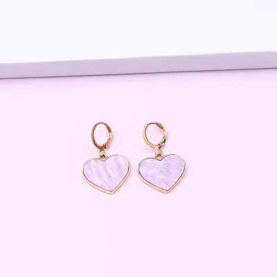Fashion Rainbow Heart Simple Geometric Alloy Earrings
