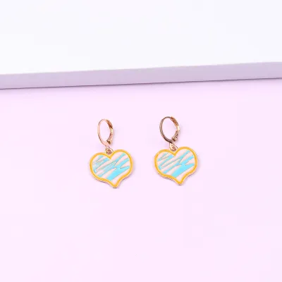 Fashion Rainbow Heart Simple Geometric Alloy Earrings