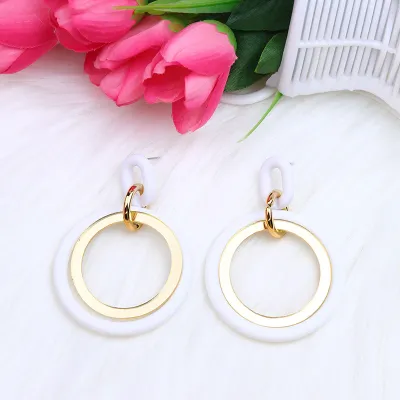 Fashion Acrylic Geometric Circle Earrings