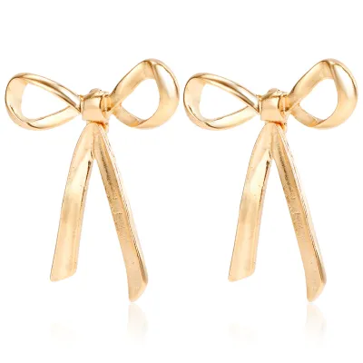 Fashion Temperament Bow Earrings Alloy Geometric Style