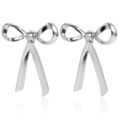 Fashion Temperament Bow Earrings Alloy Geometric Style