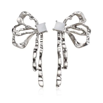 Fashion Temperament Bow Earrings Alloy Geometric Style