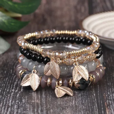 Bohemian Beaded Multi-Layer Bracelet Set