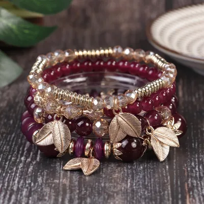 Bohemian Beaded Multi-Layer Bracelet Set