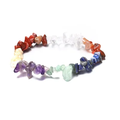 Fashion Natural Crystal Gravel Bracelet Unisex Retro Ethnic Geometry
