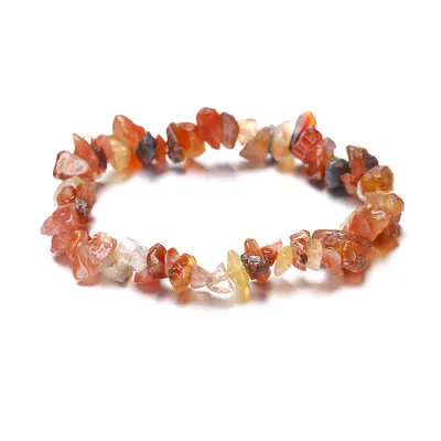 Fashion Natural Crystal Gravel Bracelet Unisex Retro Ethnic Geometry